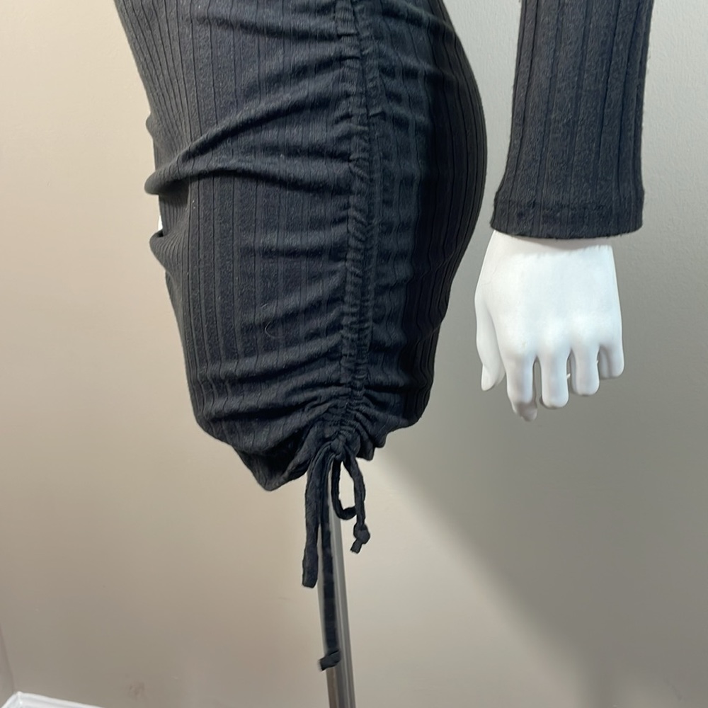 Altar’d State Black Ribbed Body-Con Dress - Picture 2 of 8